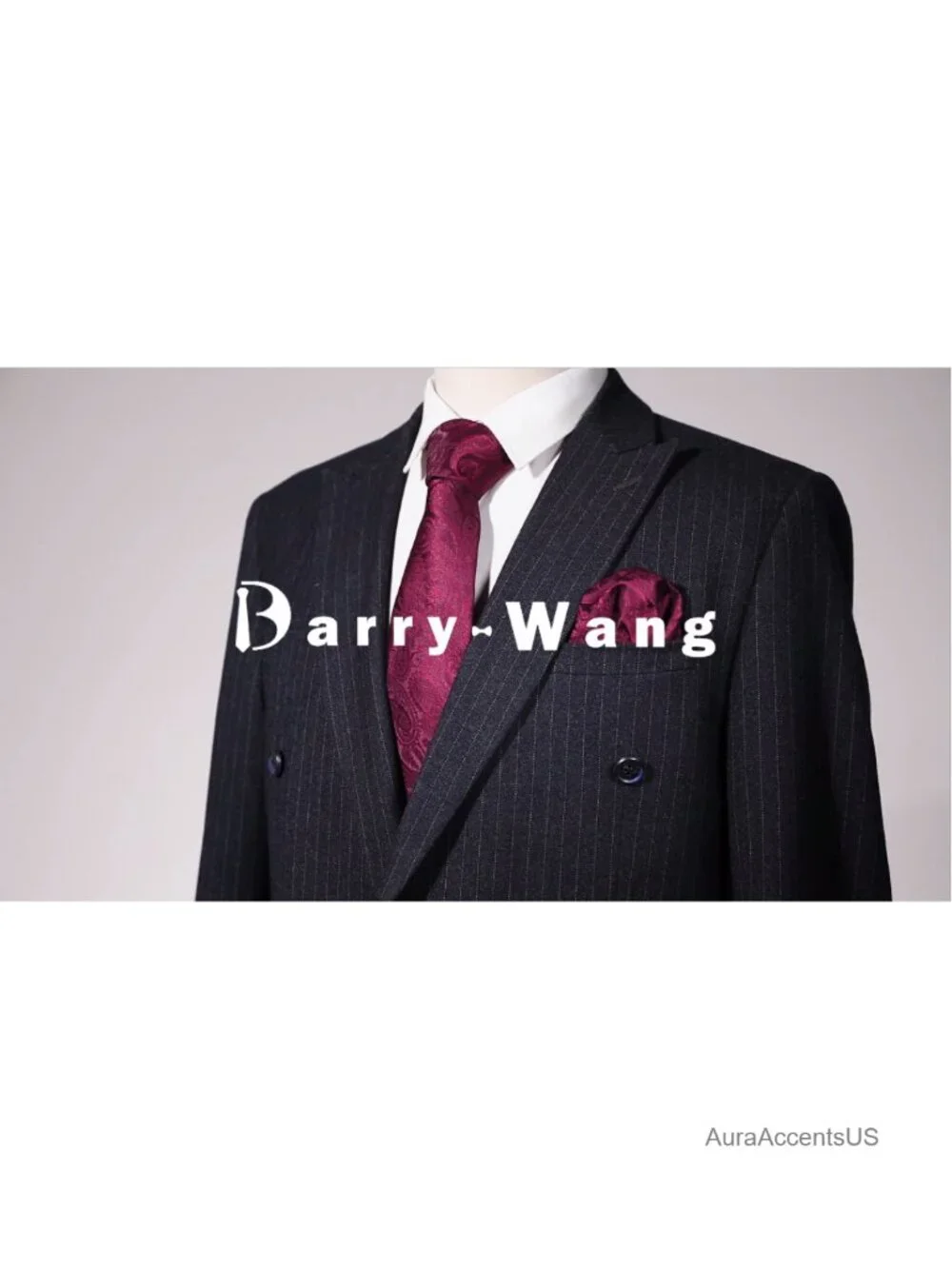 Men's Silk Tie Set with Pocket Square & Cufflinks - Woven Jacquard, Gift Box